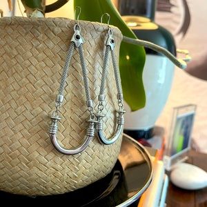SOLD Silver Hanging Earrings